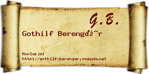Gothilf Berengár névjegykártya